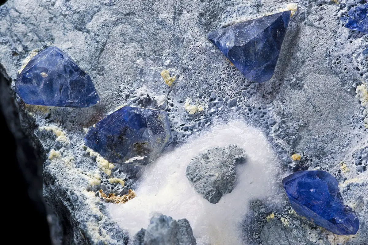 Benitoite crystals from San Benito, United States