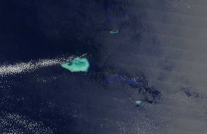 Ashmore and Cartier Islands from satellite